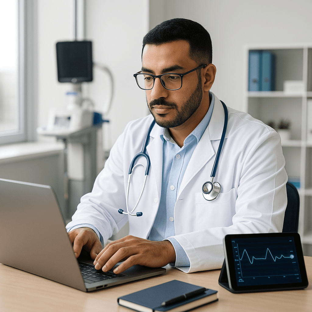 Docteur algerien utilise un Logiciel de gestion de cabinet médical